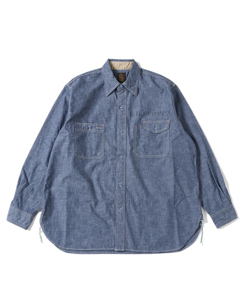 GYPSY&SONS（ジプシーアンドサンズ）の「SHAMBLAY LETTERD SHIRTS（シャツ/ブラウス・メンズ・ブルー・LARGE/MEDIUM）」の5枚目の写真