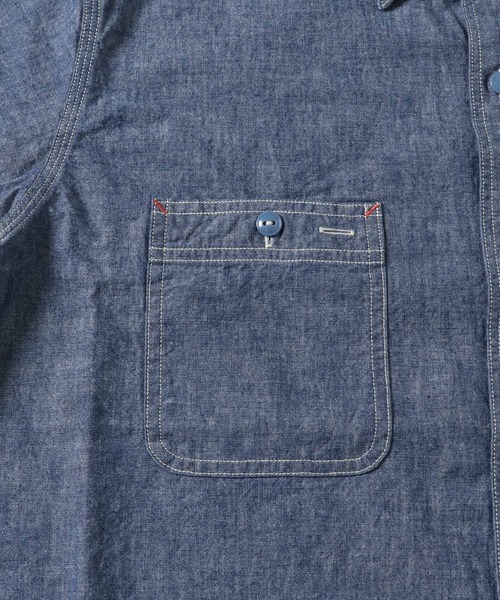 GYPSY&SONS（ジプシーアンドサンズ）の「SHAMBLAY LETTERD SHIRTS（シャツ/ブラウス・メンズ・ブルー・LARGE/MEDIUM）」の9枚目の写真