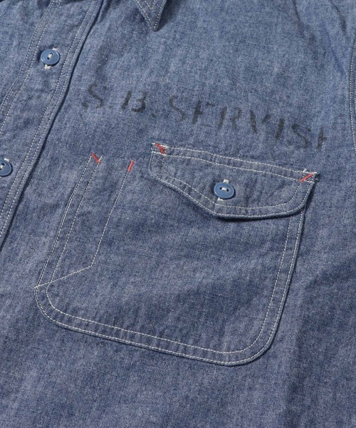 GYPSY&SONS（ジプシーアンドサンズ）の「SHAMBLAY LETTERD SHIRTS（シャツ/ブラウス・メンズ・ブルー・LARGE/MEDIUM）」の8枚目の写真