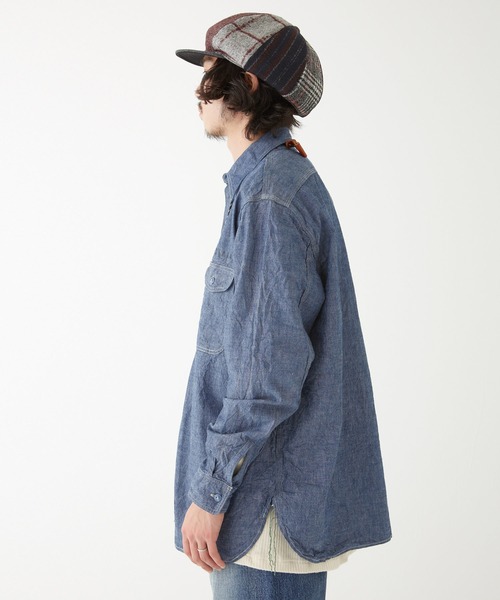 GYPSY&SONS（ジプシーアンドサンズ）の「SHAMBLAY LETTERD SHIRTS（シャツ/ブラウス・メンズ・ブルー・LARGE/MEDIUM）」の4枚目の写真
