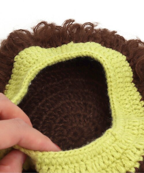 BREEZE（ブリーズ）の「モジャニット帽（ハット・キッズ・ブラウン/ブラック・46）」の4枚目の写真