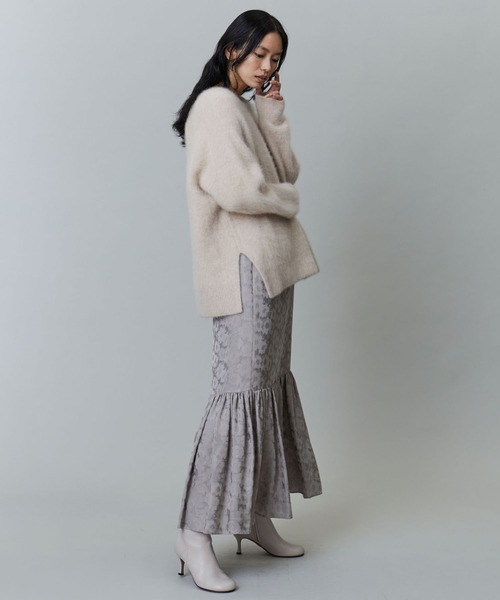 601t*美品 プルミエアロンディスモン ラクーンフォックスVネックカーディガン 1er Arrondissement（プルミエアロンディスモン）の「ラクーン