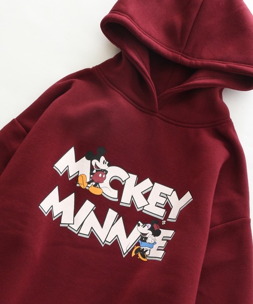 Disney（ディズニー）の「【Disney/ディズニー】裏起毛ワイドプルオーバーパーカー（パーカー・レディース・グレー/ワイン/ライム/モカ・M/L）」の9枚目の写真