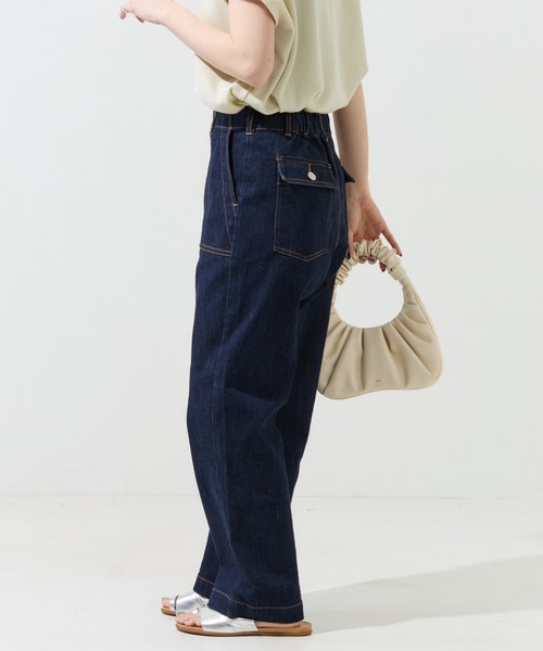 FREAK'S STORE（フリークスストア）の「デニムワイドベイカーパンツ（デニムパンツ・レディース・ネイビー/キナリ・マルチサイズ）」の22枚目の写真