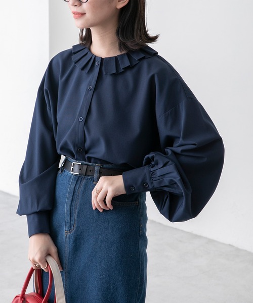 BONLECILL（ボンルシール）の「ボリュームスリーブ プリーツカラー