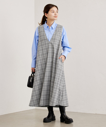 JOURNAL STANDARD | ストレッチチェックVネックワンピース(ワンピース)