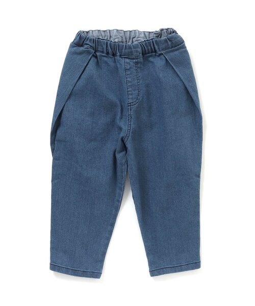 BREEZE（ブリーズ）の「デニムタックワイドパンツ 9分丈（その他パンツ・キッズ・ネイビー/ブルー・130/110/120/100/140/90/150）」の2枚目の写真