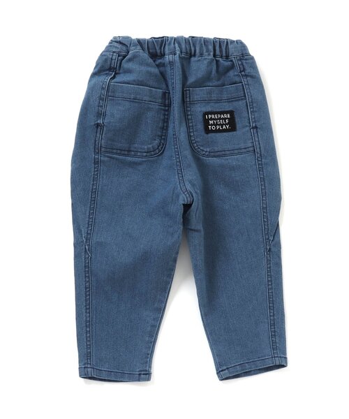 BREEZE（ブリーズ）の「デニムタックワイドパンツ 9分丈（その他パンツ・キッズ・ネイビー/ブルー・130/110/120/100/140/90/150）」の3枚目の写真