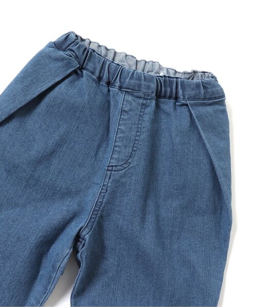 BREEZE（ブリーズ）の「デニムタックワイドパンツ 9分丈（その他パンツ・キッズ・ネイビー/ブルー・130/110/120/100/140/90/150）」の5枚目の写真