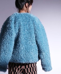 Limue リミュ　エコファーブルゾン　ブルー Limue（リミュ）の「エコファーブルゾン（ブルゾン）」 - WEAR