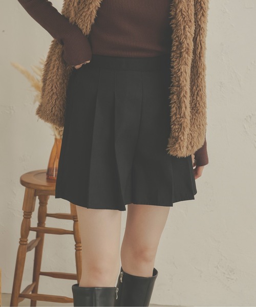 Ambre Neige（アンブルネージュ）の「プリーツキュロットショートパンツ／WEB/EC限定商品（その他パンツ・レディース・ブラック/ダークブラウン/ベージュ/アイボリー・FREE）」の13枚目の写真