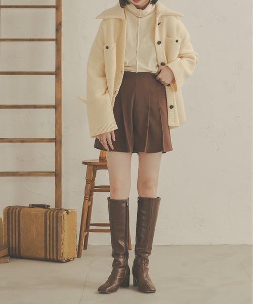 Ambre Neige（アンブルネージュ）の「プリーツキュロットショートパンツ／WEB/EC限定商品（その他パンツ・レディース・ブラック/ダークブラウン/ベージュ/アイボリー・FREE）」の11枚目の写真