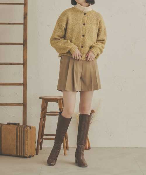 Ambre Neige（アンブルネージュ）の「プリーツキュロットショートパンツ／WEB/EC限定商品（その他パンツ・レディース・ブラック/ダークブラウン/ベージュ/アイボリー・FREE）」の14枚目の写真