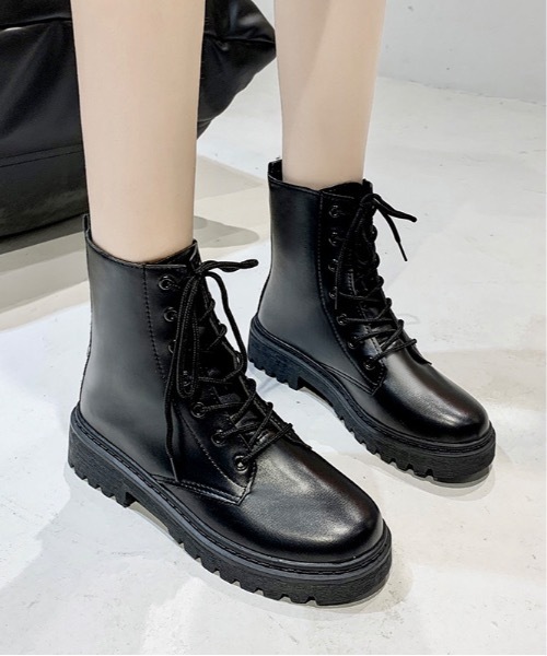 Burner(バーナー)の「【OKUOKU 0909】 レースアップブーツ oku-shoes-687589105857-2085(ブーツ・レディース・A・38/40/37/39/36)」の1枚目の写真