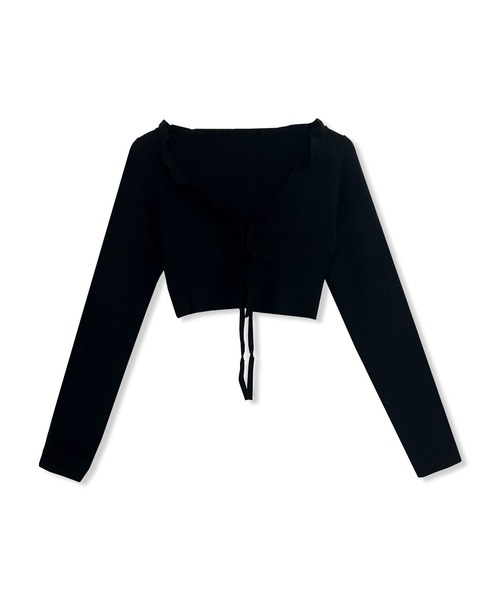 ANDGEEBEE（アンジービー）の「ニットカーデワンピセット（ワンピース・レディース・ブラック/ブラウン・MEDIUM）」の4枚目の写真