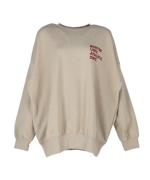 coca（coca）（コカ）の「ボリューム袖プリントスウェット（スウェット・レディース・チャコール/グレイッシュベージュ/ブラック/ブルー・M/L）」の6枚目の写真