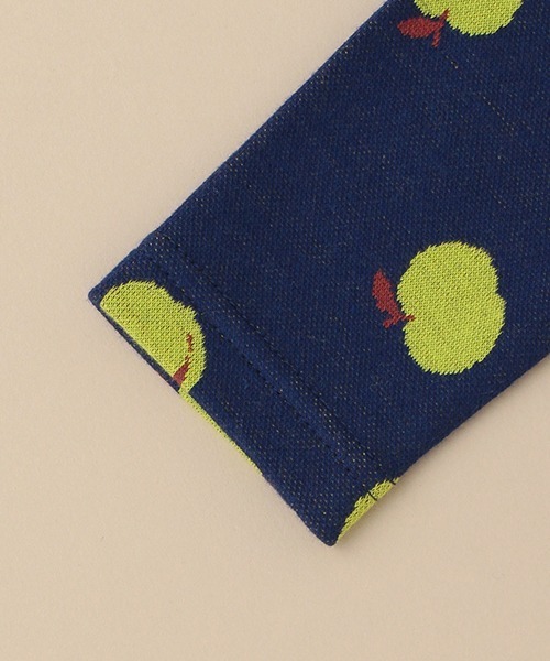 baby cheer（ベイビーチアー）の「りんごジャガードカバーオール（ロンパース・キッズ・ネイビー/キナリ・80ｃｍ/70cm）」の7枚目の写真