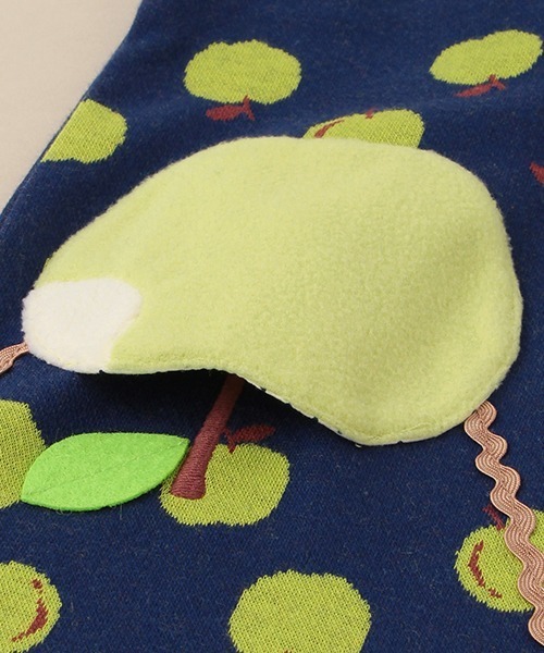 baby cheer（ベイビーチアー）の「りんごジャガードカバーオール（ロンパース・キッズ・ネイビー/キナリ・80ｃｍ/70cm）」の9枚目の写真