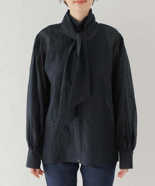 IENA - IENA utile シアーボウタイブラウス 新品未使用 IENA（イエナ）の「utile シアーボウタイブラウス◇（シャツ
