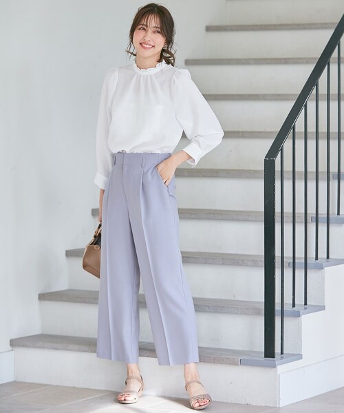 ANY SIS(エニィスィス)の「【WEB・一部店舗限定】褒めらレディ ワイド パンツ(その他パンツ・レディース・アイボリー系/ネイビー系/スカイブルー系/ライトイエロー系・1/2/3)」の5枚目の写真