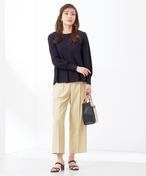 ANY SIS(エニィスィス)の「【WEB・一部店舗限定】褒めらレディ ワイド パンツ(その他パンツ・レディース・アイボリー系/ネイビー系/スカイブルー系/ライトイエロー系・1/2/3)」の8枚目の写真