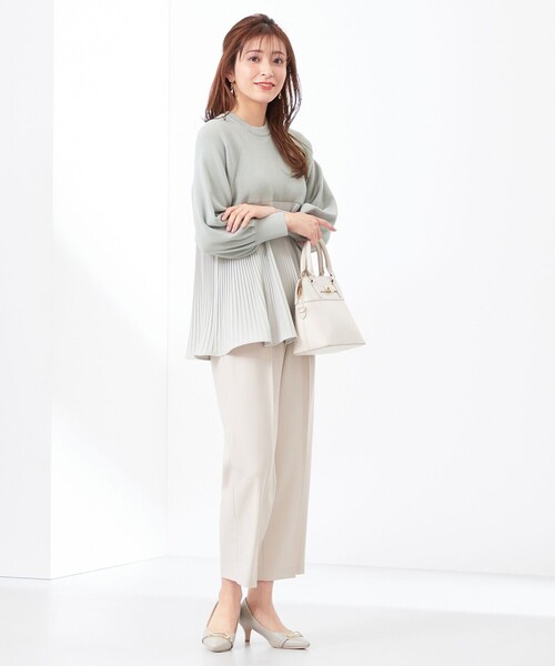 ANY SIS(エニィスィス)の「【WEB・一部店舗限定】褒めらレディ ワイド パンツ(その他パンツ・レディース・アイボリー系/ネイビー系/スカイブルー系/ライトイエロー系・1/2/3)」の12枚目の写真