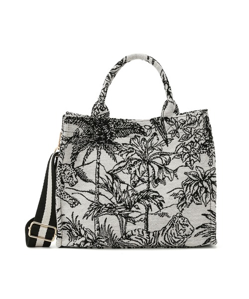 VIS（ビス）の「【2WAY】ジャングル柄ミニトートバッグ（トートバッグ・レディース・ベージュ/ダークブラウン/ブラック/ホワイト系その他7・FREE）」の13枚目の写真