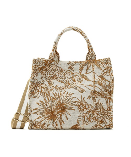 VIS（ビス）の「【2WAY】ジャングル柄ミニトートバッグ（トートバッグ・レディース・ベージュ/ダークブラウン/ブラック/ホワイト系その他7・FREE）」の15枚目の写真