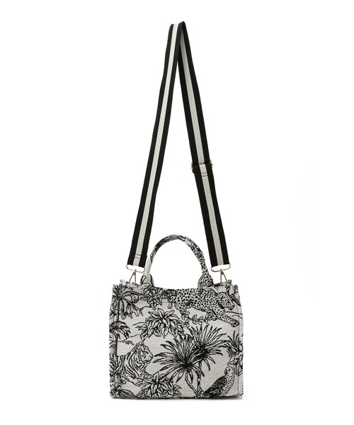 VIS（ビス）の「【2WAY】ジャングル柄ミニトートバッグ（トートバッグ・レディース・ベージュ/ダークブラウン/ブラック/ホワイト系その他7・FREE）」の18枚目の写真