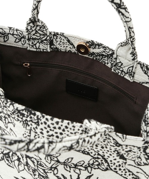 VIS（ビス）の「【2WAY】ジャングル柄ミニトートバッグ（トートバッグ・レディース・ベージュ/ダークブラウン/ブラック/ホワイト系その他7・FREE）」の8枚目の写真