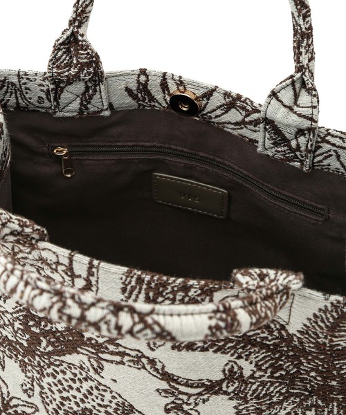 VIS（ビス）の「【2WAY】ジャングル柄ミニトートバッグ（トートバッグ・レディース・ベージュ/ダークブラウン/ブラック/ホワイト系その他7・FREE）」の7枚目の写真