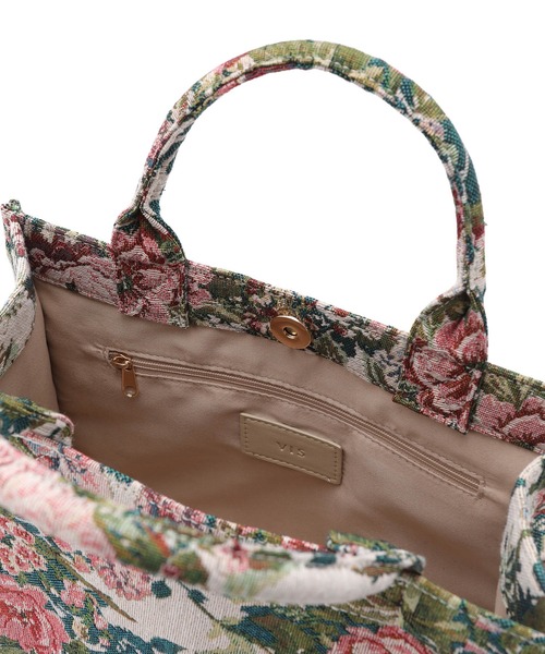 VIS（ビス）の「【2WAY】ジャングル柄ミニトートバッグ（トートバッグ・レディース・ベージュ/ダークブラウン/ブラック/ホワイト系その他7・FREE）」の5枚目の写真