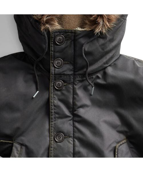 RRL(ダブル アール エル)の「フェイク ファートリム パーカー(ナイロンジャケット・メンズ・ネイビー系1・S/M/L/XL/XS)」の7枚目の写真