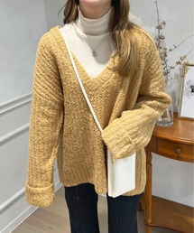 Vネックニットプルオーバー【ZOZOTOWN限定アイテム】
