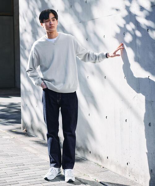 green label relaxing（グリーンレーベルリラクシング）の「コード テンジク レイヤード ニット（ニット/セーター・メンズ・ライトグレー/ダークグリーン/ライトブルー・M/L/S/XL）」の4枚目の写真