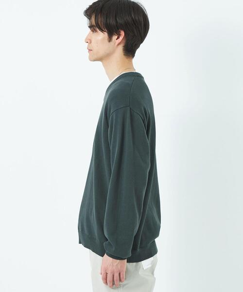 green label relaxing（グリーンレーベルリラクシング）の「コード テンジク レイヤード ニット（ニット/セーター・メンズ・ライトグレー/ダークグリーン/ライトブルー・M/L/S/XL）」の9枚目の写真