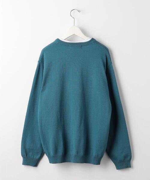 green label relaxing（グリーンレーベルリラクシング）の「コード テンジク レイヤード ニット（ニット/セーター・メンズ・ライトグレー/ダークグリーン/ライトブルー・M/L/S/XL）」の18枚目の写真