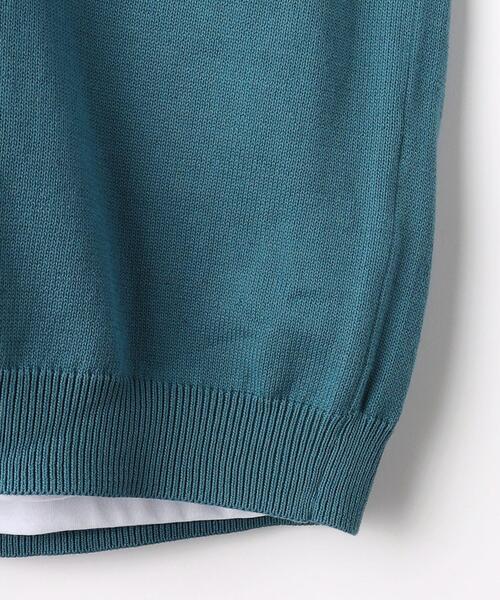 green label relaxing（グリーンレーベルリラクシング）の「コード テンジク レイヤード ニット（ニット/セーター・メンズ・ライトグレー/ダークグリーン/ライトブルー・M/L/S/XL）」の21枚目の写真