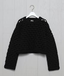 ＜H＞HEAVY CROCHET PULLOVER/ニット