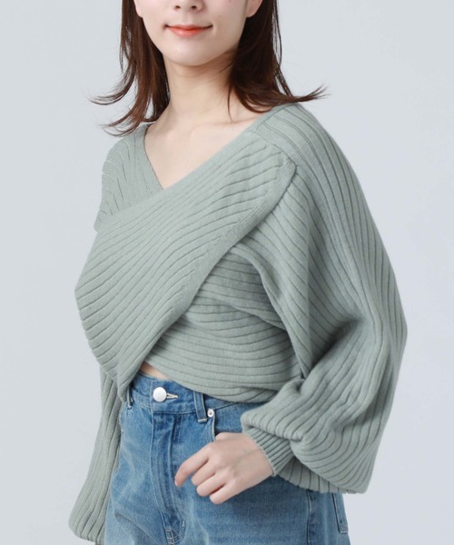 archives（アルシーヴ）の「2wayワイドリブクロスニット（ニット