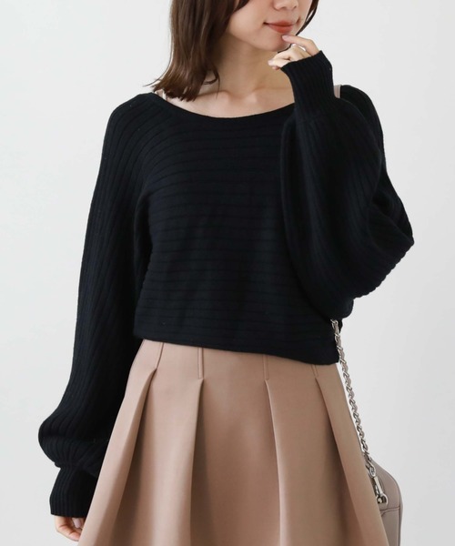 archives（アルシーヴ）の「2wayワイドリブクロスニット（ニット