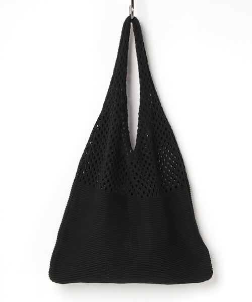 MAISON mou（メゾンムー）の「【recomend selection/セレクト】ニット仕立トライアングルバッグ（トートバッグ・レディース・イエロー/ブルー/ブラック/グリーン/ホワイト/ベージュ/グレー/ダークグリーン/ライトブラウン/ライトブルー/ライトイエロー/ライトグレー/ライトグリーン/ライトパープル・FREE）」の22枚目の写真