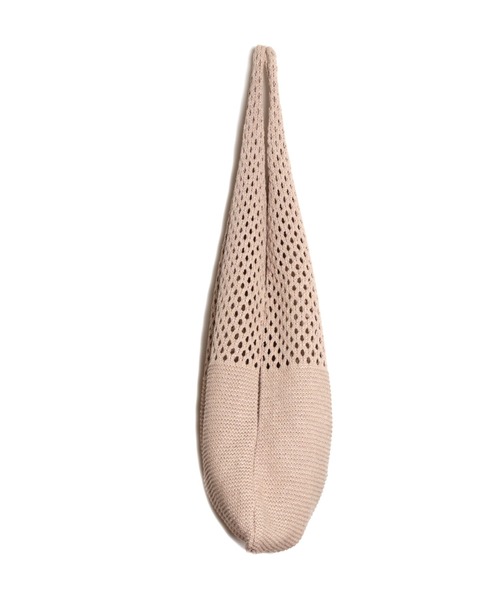 MAISON mou（メゾンムー）の「【recomend selection/セレクト】ニット仕立トライアングルバッグ（トートバッグ・レディース・イエロー/ブルー/ブラック/グリーン/ホワイト/ベージュ/グレー/ダークグリーン/ライトブラウン/ライトブルー/ライトイエロー/ライトグレー/ライトグリーン/ライトパープル・FREE）」の16枚目の写真