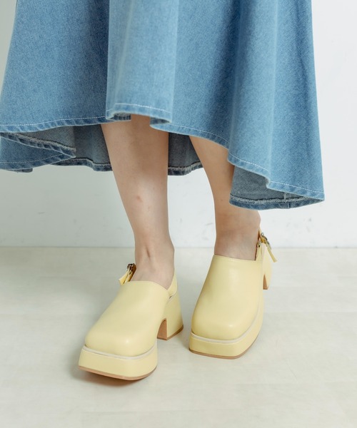 OLIVE des OLIVE（オリーブデオリーブ）の「バックベルト付きサボ（サンダル・レディース・アイボリー/イエロー/ブラック・SMALL/MEDIUM/LARGE）」の15枚目の写真