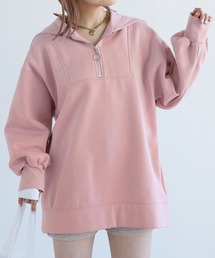 w closet | ハーフジップセーラーカラースウェット(スウェット)
