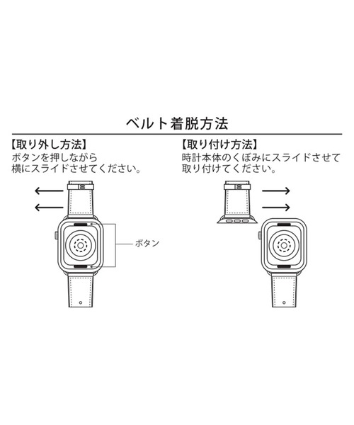 GORBE(ゴルベ)の「【GORBE】イタリアンレザーアップルウォッチバンド(デジタル腕時計・メンズ・バーガンディー/ネイビー/ブラック/ブラウン/レッド/ブルー・40/44)」の8枚目の写真