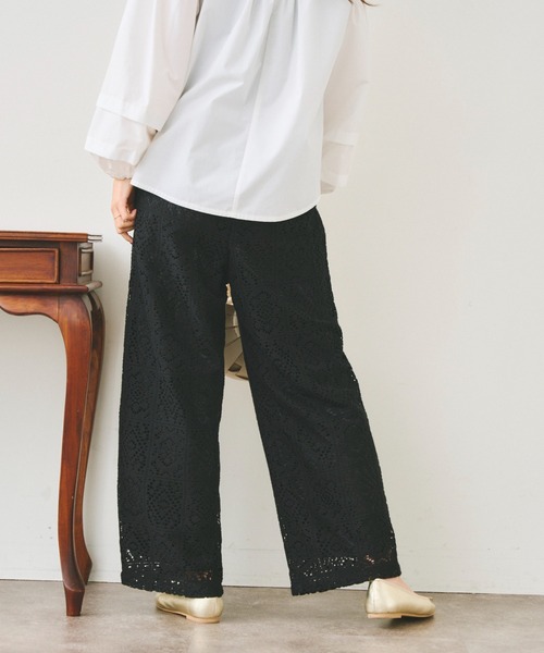 Chez toi(シェトワ)の「コットンレースイージーパンツ(その他パンツ・レディース・グリーン/ブラック/アイボリー・FREE)」の20枚目の写真