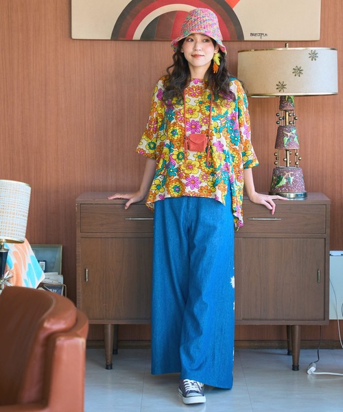 チャイハネ（チャイハネ）の「【チャイハネ】ヒピスラトップス（Tシャツ/カットソー・レディース・ブラック/ベージュ/パープル・FREE）」の17枚目の写真