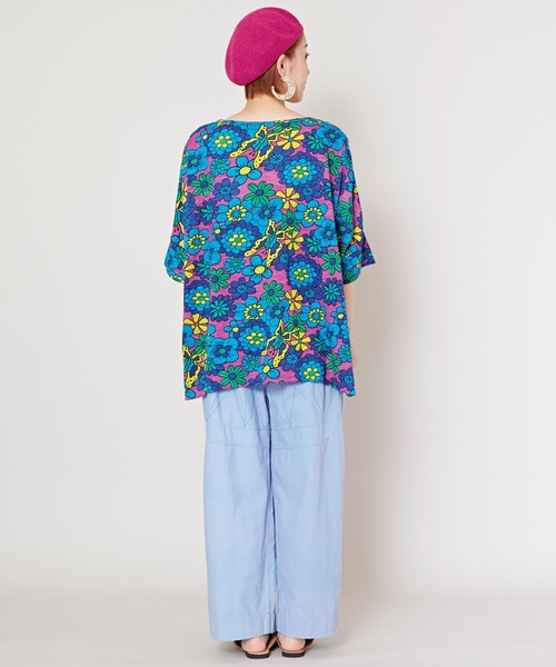 チャイハネ（チャイハネ）の「【チャイハネ】ヒピスラトップス（Tシャツ/カットソー・レディース・ブラック/ベージュ/パープル・FREE）」の14枚目の写真