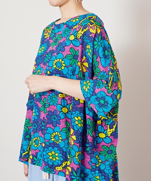 チャイハネ（チャイハネ）の「【チャイハネ】ヒピスラトップス（Tシャツ/カットソー・レディース・ブラック/ベージュ/パープル・FREE）」の16枚目の写真